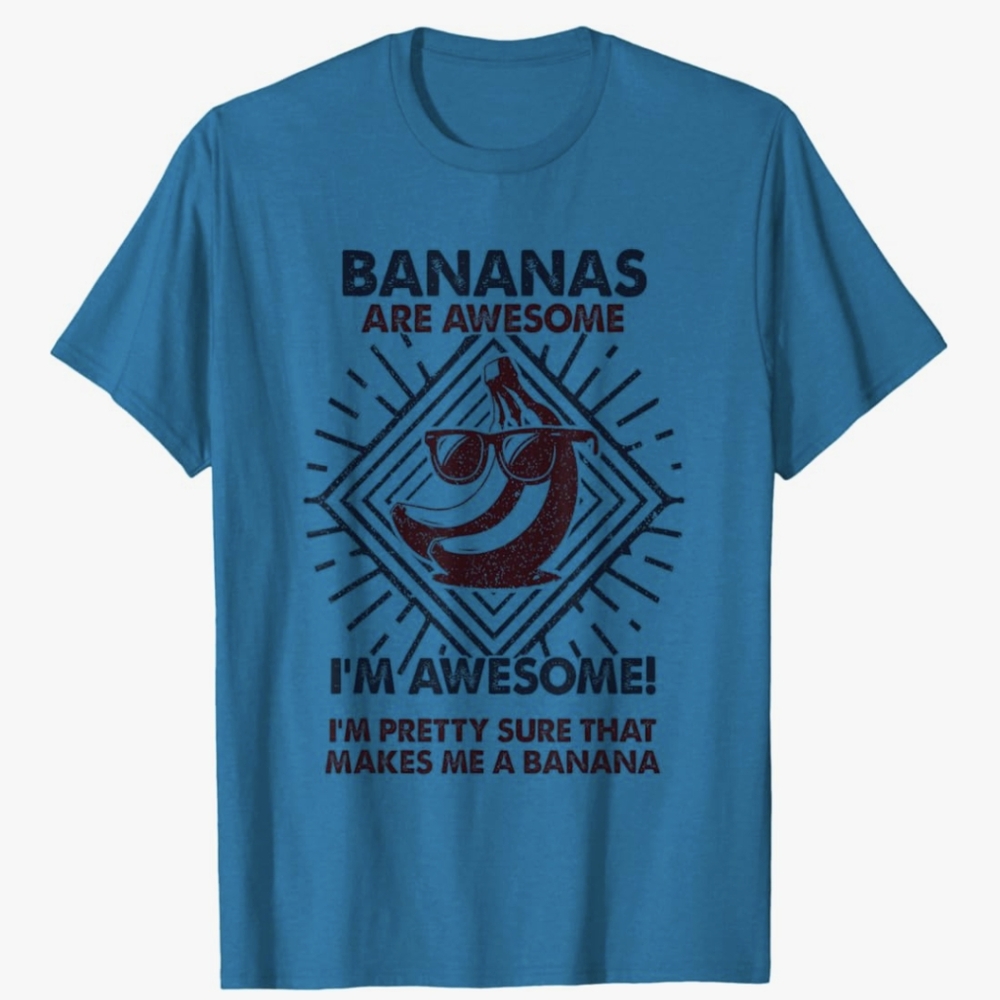 NWOT Men's Bananas Are Awesome Funny Shirt T-shirt XL